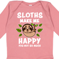 thumbnail image 4 of Inktastic Sloths Make Me Happy You Not So Much Boys or Girls Long Sleeve Baby Bodysuit, 4 of 5