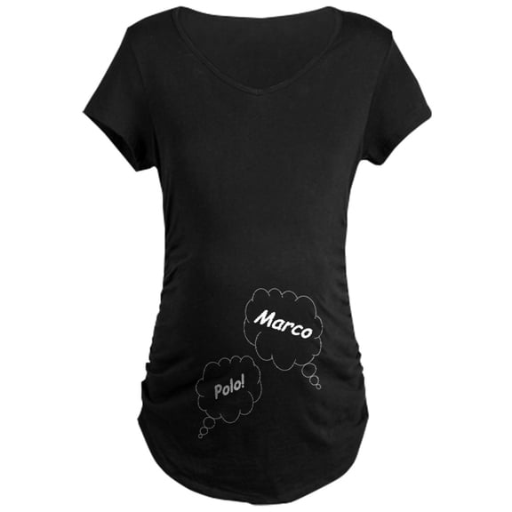 CafePress - Marco Polo Twin Maternity Shirt Maternity Dark T S - Maternity Dark T-Shirt