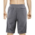 thumbnail image 2 of Men's Drawstring Elastic Waist Zipped Pockets Sport Fitness Jersey Sweat Shorts (Grey, M), 2 of 3