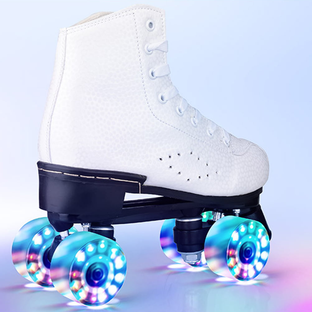 Details about   Roller Skates Double Line Women Adult With LED Lighting 4 Wheels Two Line Shoes 