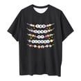 thumbnail image 4 of Icvfdpl T-Shirts Filles Rentrée Scolaire, T-Shirt Imprimé Col Rond Manches Courtes Respirant Mode Urbaine 3-4 Ans, 4 of 4
