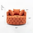 thumbnail image 7 of CAROCC Modern Akili Swivel Accent Chair Barrel Chair for Hotel Living Room Modern leisure Chair Orange Fabric, 7 of 7