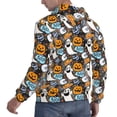thumbnail image 3 of KLL Happy Halloween2 Print Mens Hoodie Long Sleeve Casual Pullover Hooded Sweatshirt Fashion Drawstring Hoodies with Pocket-4X-Large, 3 of 6