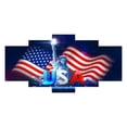 thumbnail image 2 of Canvas Art under $5! CQCYD American Flag Canvas Wall Art, Patriotic Home Decor Paintings, Independence Day Living Room Decor, Set of 5 Stretched Canvas Prints for Wall Decoration, 2 of 9