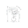 thumbnail image 6 of Sheldon Modern Adjustable Swivel Bar Stool in White Vegan Faux Leather, 6 of 13