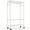 White + Carbon steel + Minimalist, variant on FENGFAN Chrome 3 Tier Adjustable Carbon Steel Rolling Garment Rack 2 Hanging Rods Side Hooks 29.5×15.7×74.5Inch 1 Pack