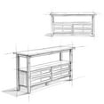 thumbnail image 5 of Simpli Home Warm Shaker 60 inch Wide Solid Wood Transitional Wide Console Sofa Table in Light Golden Brown, 5 of 6