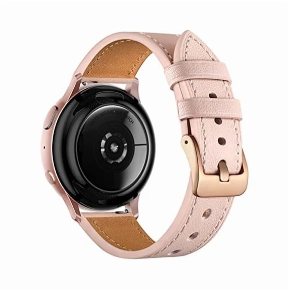 can Leather Band Compatible with Samsung Galaxy Watch 7 40mm 44mm, Galaxy Watch 6 5 4 40mm 44mm, Galaxy Watch 6 Classic Band 47mm 43mm, Galaxy Watch 5 Pro 45mm, 20mm Watch Band for Women Men, Pink