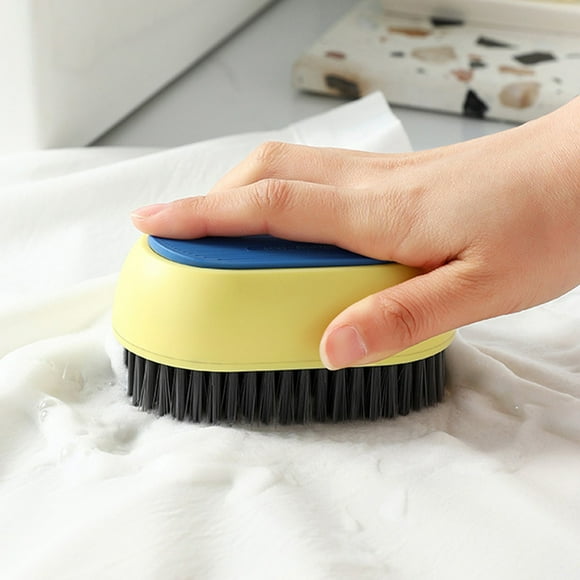 Lloopyting Clearance Oil Cleanser Clashing Color Plastic Shoe Brush Cleaning Brush Set Household Multifunctional Laundry Brush Long Handle Shoe Polish Plastic Tool Brush Cleaning Supplies Yellow