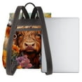thumbnail image 3 of Ratiio Countryside Colorful Floral Cow Pattern Womens Backpack Purse Leather Backpack Purse for Women Travel Fashion Backpack Designer Ladies Shoulder Bags, 3 of 4