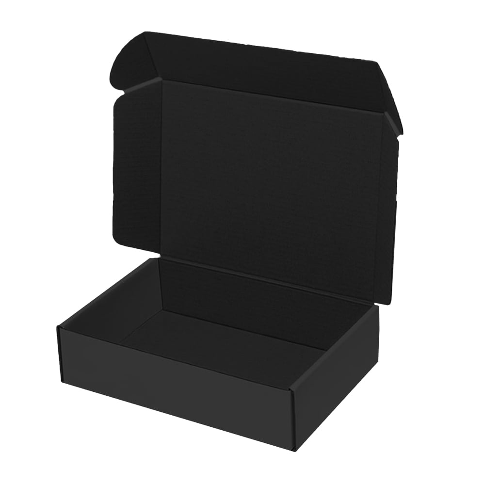 Ucanpack Deluxe Mailer Box Corrugated Moving Boxes 3mm Thick Medium 8x6x4", Black - 50 Pcs Pack