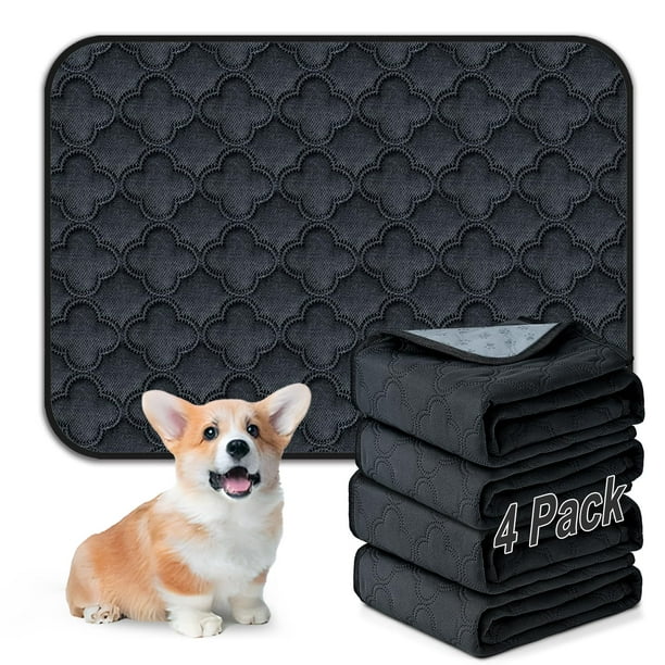 Almohadillas lavables para orinar FunFurry para perros, paquete de 4 unidades, impermeables