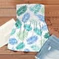 thumbnail image 4 of OIOLOYJM Womens Tube Top Spring Bandeau Strapless Hawaiian Print Peplum Top Backless Vacation Ruffle Going Out Shirts Mint Green 2XL, 4 of 4
