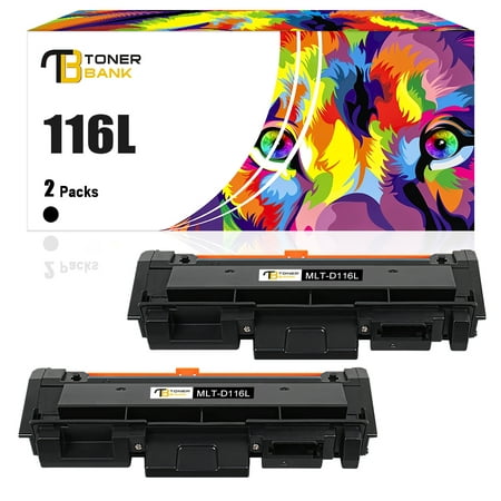 Toner Bank 2-Pack Compatible Toner for Samsung MLT-D116L Xpress SL-M2625 M2625D 2626 2825 2825DW 2826 2835 Printer (Black)