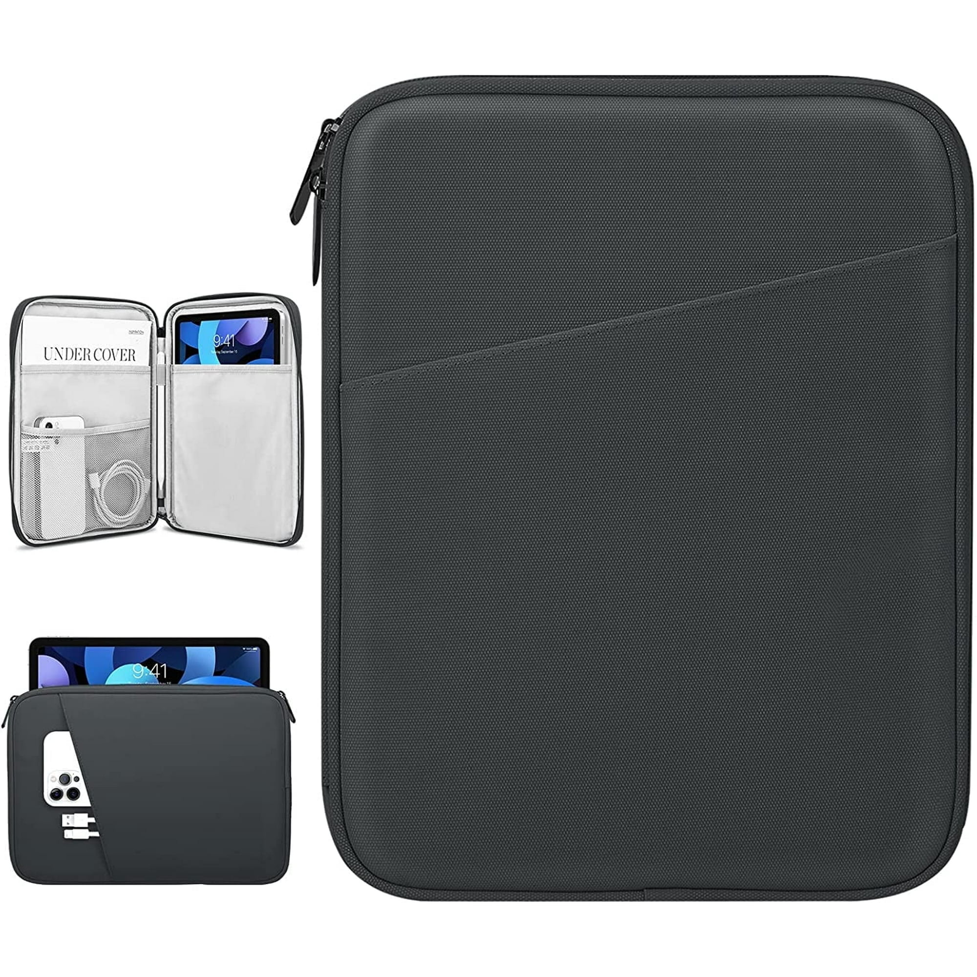 MoKo 9-11 inch Tablet Sleeve Case, Protective Bag Carrying Case Fits iPad Air M3, iPad A16 2025, Pro 11 inch, iPad 10/9/8/7th Gen, Tab S8/S9 11", Dark Gray