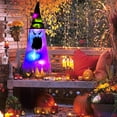 thumbnail image 3 of SDJMa Halloween Light Up Decorations Outdoor Indoor, 41 inch Hanging Witch Ghost Hats with Colorful LED Light, Halloween Glowing Witch Hat Hanging Ornament for Yard Garden Tree Porch Window, 3 of 9