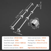 SKYSHALO 2PCS SFC20 1200mm Linear Guide 4 PCS SC20 Bearing Block 4 PCS Rail Support