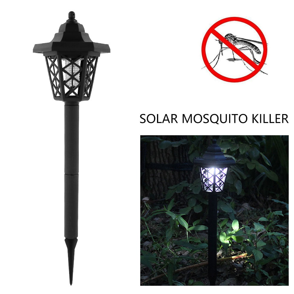 Mosquito Killer Solar LED Lamp Outdoor Waterproof Garden Yard Insect Trap Kit 