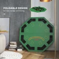 thumbnail image 5 of 8-Player Octagonal Poker Table - 47.25" Folding Card Game Table with Chip Trays & Cup Holders, Durable MDF & Steel, Black/Green for Home Casino Nights, 5 of 7