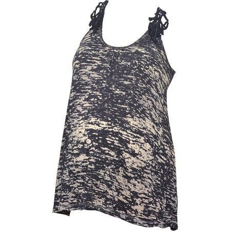 - Love My Belly Women's Black Brocade Lace Detail Maternity Tank Top