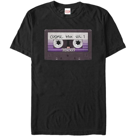 Mens Marvel Guardians of Galaxy Cosmic Tape T-Shirt - Black - Large