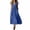 A37-Blue, variant on Sokhug Womens Maxi Dress Cotton Linen Sleeveless V Neck Twist Front Tiered with Side Pockets Casual Flowy Summer Dress