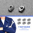 thumbnail image 2 of UKCOCO 100Pcs European Aluminum Extrusions Slim T-Nut Thread T Sliding Nut Square Blocks Aluminum Profile Accessories (Silver), 2 of 8