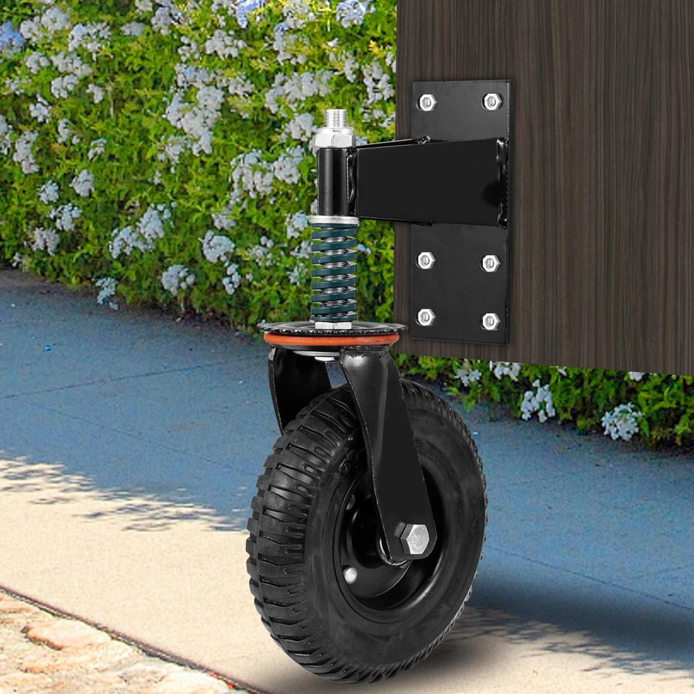 Flroha Spring Loaded Gate Wheel Gate Caster Heavy Duty Fence Wheel Spring Loaded Fence Gate Wheel 360 Degree Rotation Gate Rollers Gate Hardware Farm Gate Wheel superior