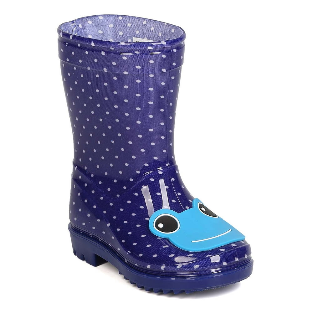 Jelly Beans New Kids EF69 Polka Dot Jelly Round Toe Pull On Rain Boot