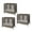 Dapper Gray, variant on Foundations Boutique Compact Folding Crib 3-Pack with 3" Mattresses, Locking Wheels, Natural Wood