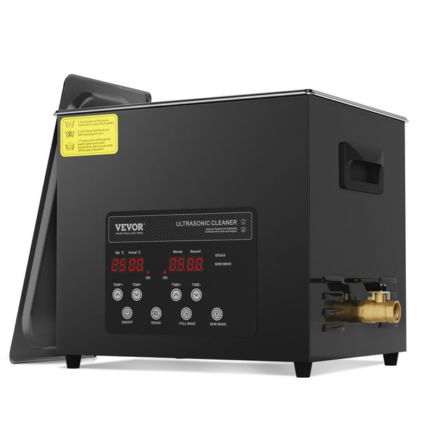 VEVOR Limpiador ultrasónico de 10 l con calentador de cesta y temporizador de 240 W