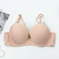 thumbnail image 5 of Amidoa Minimizer Bras for Women Push up Underwire Beige Lace High Support Plunge Everyday Wear Women Bra 100C, 5 of 6