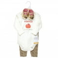 thumbnail image 2 of Hudson Baby Infant Girl Cotton Bodysuit, Pant and Shoe Set, Cutest Pumpkin, 3-6 Months, 2 of 5