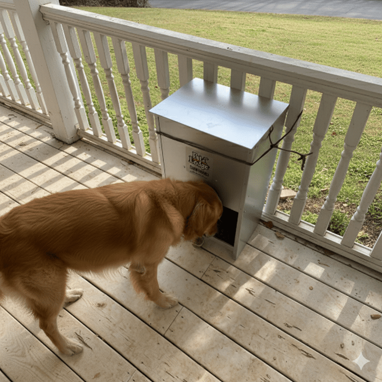 Pet Lodge Chow Hound 50 lb Automatic Dog Feeder, Steel photo 5