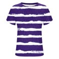 thumbnail image 5 of Women's T-shirts Short Sleeve Tunic Tops Women Summer Casual Tie-dye Tees Loose Crew Neck Raglan Tshirts (XL, Purple 01), 5 of 6