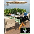 thumbnail image 6 of 52x70 Inch Outdoor Tablecloth with Umbrella Hole Zipper Rectangle St. Patrick's Day Rectangular Tablecloths Outside Waterproof Lucky Shamrock Cute Puppy Hat Green Plaid Patio Table Cover for Picnic, 6 of 8
