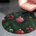 thumbnail image 4 of Christmas Balls Colorful Round Carpet Circle Rug Outdoor Patio Area Rug Washable Large Area Rugs Hallway Room Decor Fitness Mats, 4 of 8