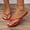 Red, variant on Women's Fashionable Faux Leather Flops Sandals Summer Comfortable Flat Thong Slippers Casual Beach Outdoor Travel Versatile Plus Size