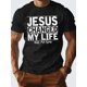 thumbnail image 1 of [Camiseta JESÚS CAMBIÓ MI VIDA] Camiseta de hombre JESÚS CAMBIÓ MI VIDA, ajuste cómodo, camiseta deportiva de ocio, 1 of 5