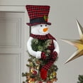 thumbnail image 2 of Snowman Head and Arm Car Decoration Plush Fabric Top Hat Scarf and Arm Set for Holiday Seasonal Display Indoor Outdoor Use, 2 of 6