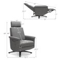 thumbnail image 3 of Costway Fauteuil Inclinable de Massage Canapé Vibrant avec Télécommande et Appuie-Tête Réglable Gris, 3 of 10