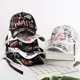 thumbnail image 2 of Gorra de béisbol con estampado de grafiti para hombre y mujer, gorro de béisbol con letras blancas y negras, estilo Hip Hop, con visera, protección solar, 2023 Fivean unisex, 2 of 2