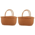 thumbnail image 4 of MLINS 2pcs Imitation Rattan Basket Double Handles Basket Picnic Basket Sundries Basket, 4 of 8