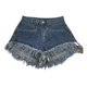 thumbnail image 2 of Pantalones Cortos Vaqueros Holgados Con Borlas Y Botones Y, 2 of 6