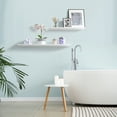 thumbnail image 5 of Delta Slim Floating Wall Shelves, Set of 2, 36 in. x 8 in. x .5 in. White, 5 of 9