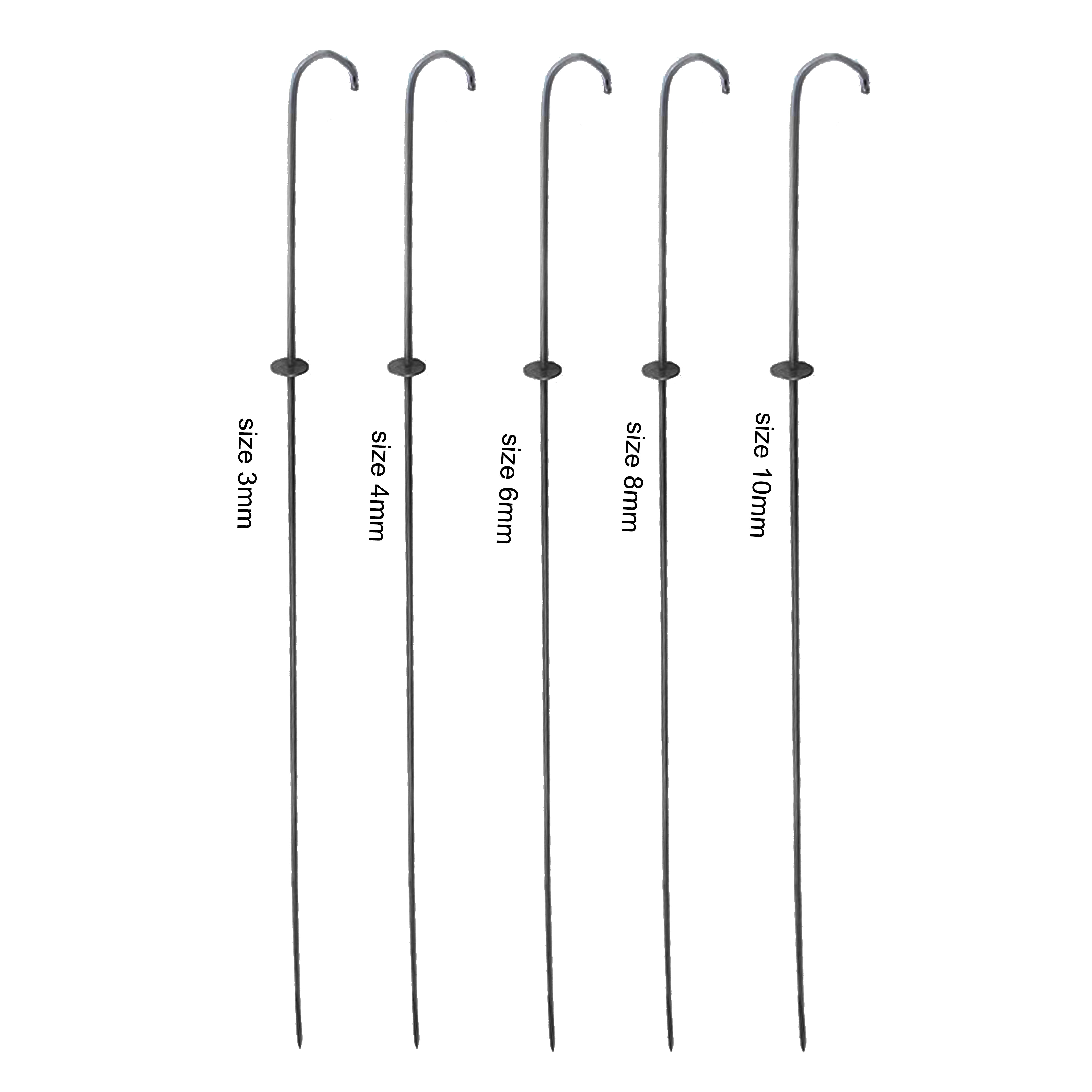 Mild Steel (Iron) BBQ SKEWERS SQUARE (RECTANGLE), Options 3,4,6,8