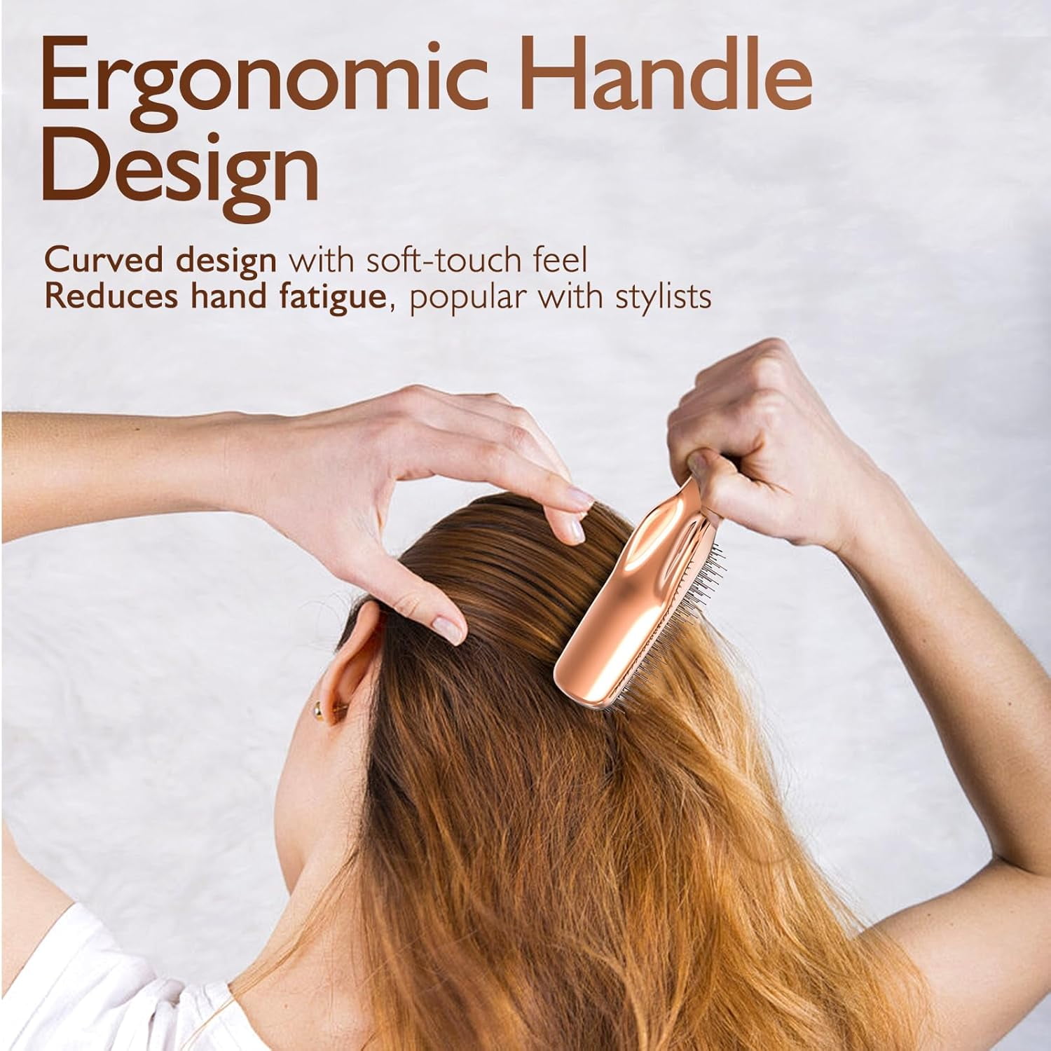 ABPETE Detangling Hair Brush, Dry and Wet Detangler Hair Brush for Women and Men, Massager Scalp Brush for Straight/Long/Fine Hair, Rose Gold