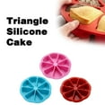 8Triangle Round Silicone Cake Pan Tins Muffin Pizza K9 Pastry Tray