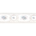 thumbnail image 3 of Dundee Deco Prepasted Wallpaper Border - Victorian Gray, Beige Flowers in Vases, 15 ft x 7 in, 3 of 5