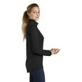 thumbnail image 2 of Sport Tek Adult Female Women Electric Heather Pullover Black Triad So 2X-Large, 2 of 2